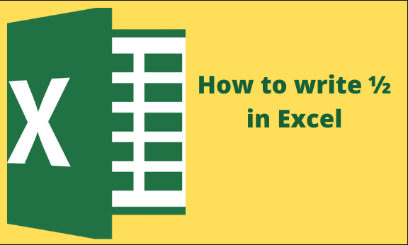 How to write ½ in Excel