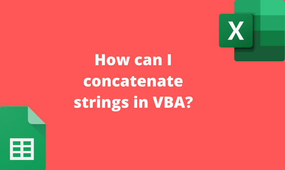 How can I concatenate strings in VBA?