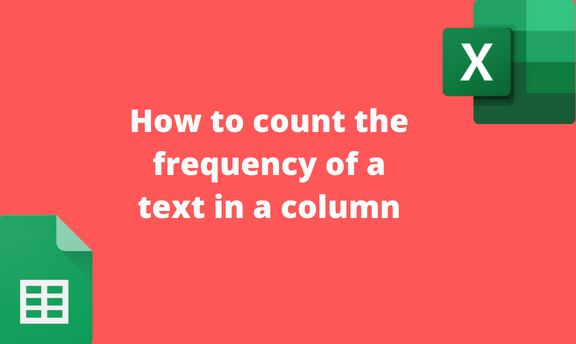 How to count the frequency of a text in a column